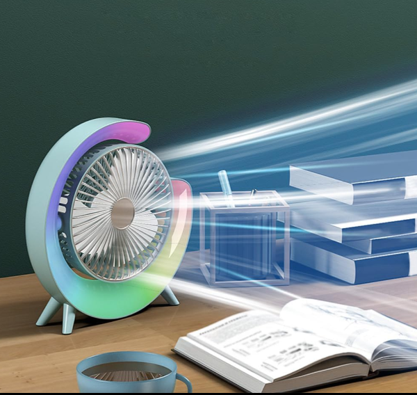 Mini Portable Desktop Fan – Adjustable Colorful Fan for Home or Office